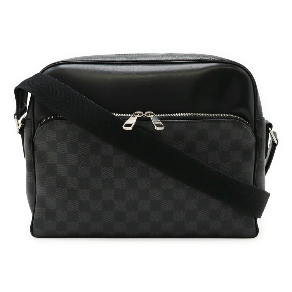 LOUIS VUITTON Damier Graphite Black Dayton Shoulder Bag Crossbody